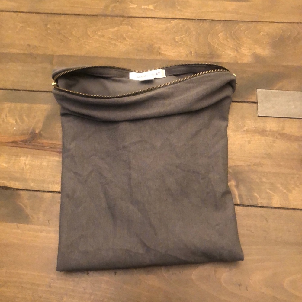 August Silk Charcoal Zipper Top